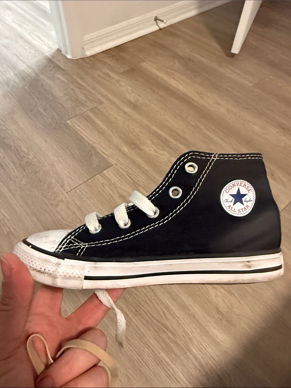 Converse Black High-Top Sneakers with White Trim